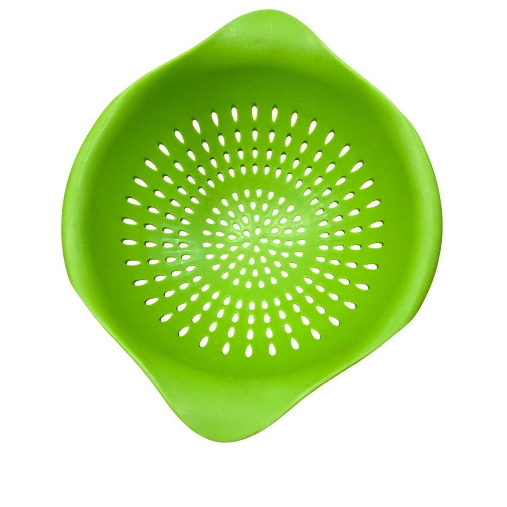 44111 Large Colander Kitchenware 3.5 Quart Capacity Green Preserve Canning USA - Picture 3 of 5